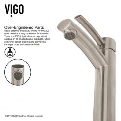 VIGO Matte Stone Vinca Composite Rectangular Vessel Bathroom Sink in White with Faucet and Pop-Up Drain in Brushed Nickel -Bathroom Sinks Sales matte stone vigo vessel sinks vgt1212 fa 1000