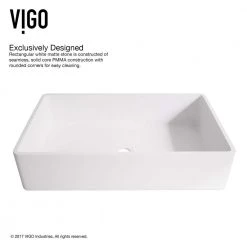 VIGO Matte Stone Magnolia Composite Rectangular Vessel Bathroom Sink in White with Niko Faucet and Pop-Up Drain in Chrome 21 VIGO Matte Stone Magnolia Composite Rectangular Vessel Bathroom Sink in White with Niko Faucet and Pop-Up Drain in Chrome -Bathroom Sinks Sales matte stone vigo vessel sinks vgt1232 66 1000