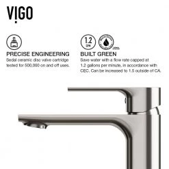 VIGO Matte Stone Vinca Composite Rectangular Vessel Bathroom Sink in White with Faucet and Pop-Up Drain in Brushed Nickel -Bathroom Sinks Sales matte stone vigo vessel sinks vgt1279 44 1000