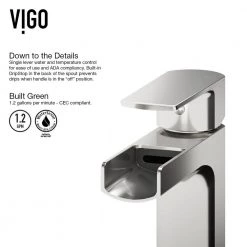 VIGO Matte Stone Marigold Composite Rectangular Vessel Bathroom Sink in White with Faucet and Pop-Up Drain in Brushed Nickel -Bathroom Sinks Sales matte stone vigo vessel sinks vgt940 44 1000