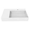 Castellousa Juniper 30 in. Wall Mounted Solid Surface Right Side Basin Rectangle Non Vessel Bathroom Sink in Matte White 1 Castellousa Juniper 30 in. Wall Mounted Solid Surface Right Side Basin Rectangle Non Vessel Bathroom Sink in Matte White -Bathroom Sinks Sales matte white castellousa wall mount sinks cb gm 2056 30 r 64 1000