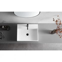 SERENE VALLEY 26 in. Wall-Mount or Countertop Install, Bathroom Sink with Single Faucet Hole in Matte White -Bathroom Sinks Sales matte white serene valley wall mount sinks svws601 26wh 76 1000