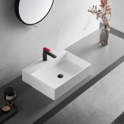 SERENE VALLEY 26 in. Wall-Mount or Countertop Install, Bathroom Sink with Single Faucet Hole in Matte White -Bathroom Sinks Sales matte white serene valley wall mount sinks svws601 26wh fa 1000