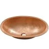 SINKOLOGY Strauss 19 in. Undermount or Drop-In Solid Copper Bathroom Sink in Naked Unfinished Copper