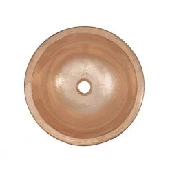 SINKOLOGY Born 16 in. Undermount or Drop-In Copper Bathroom Sink in Naked Unfinished Copper -Bathroom Sinks Sales naked sinkology drop in bathroom sinks sb204 16nu a0 1000