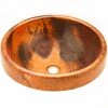 Novatto Granada Round Drop-In Copper Bathroom Sink in Natural