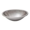 Premier Copper Products Self-Rimming Oval Hammered Copper 19 in. 0-Hole Bathroom Sink in Nickel -Bathroom Sinks Sales nickel premier copper products drop in bathroom sinks lo19ren 64 1000