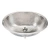SINKOLOGY Pavlov 19-1/4 in. Undermount Handmade Hammered Nickel Bathroom Sink with Brushed Nickel Finish