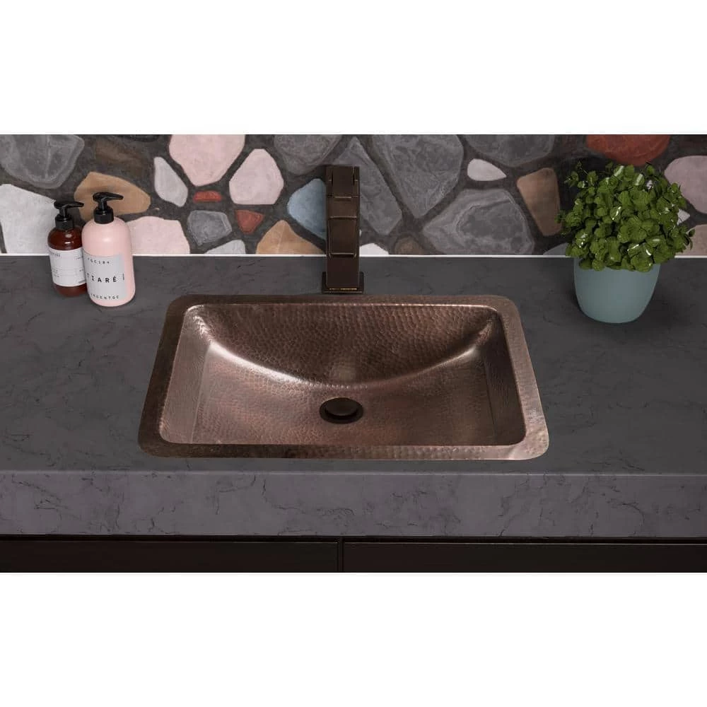 Monarch Abode Monarch Dual Mount Pure Copper Hand Hammered Venetian 21 in. Single Bowl Sink 8 Monarch Abode Monarch Dual Mount Pure Copper Hand Hammered Venetian 21 in. Single Bowl Sink - Image 6