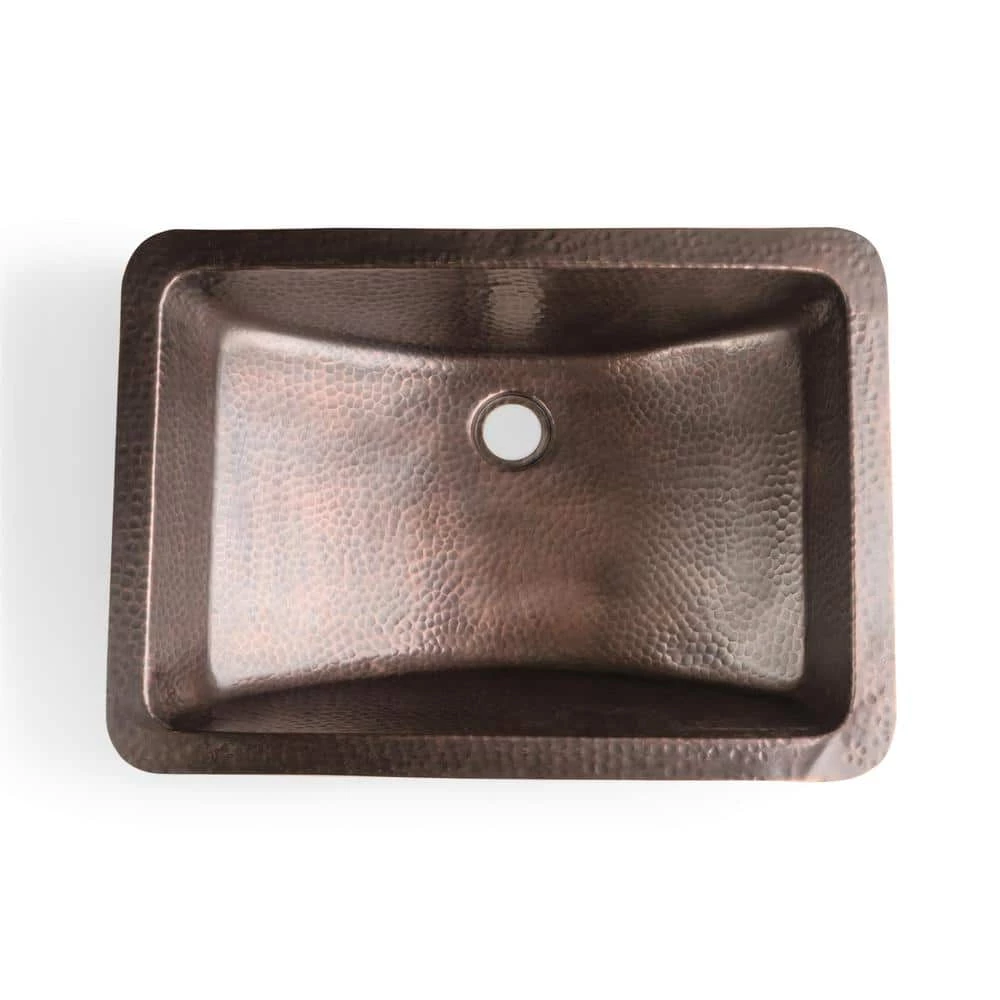 Monarch Abode Monarch Dual Mount Pure Copper Hand Hammered Venetian 21 in. Single Bowl Sink 10 Monarch Abode Monarch Dual Mount Pure Copper Hand Hammered Venetian 21 in. Single Bowl Sink - Image 8