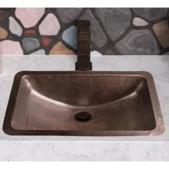 Monarch Abode Monarch Dual Mount Pure Copper Hand Hammered Venetian 21 in. Single Bowl Sink 12 Monarch Abode Monarch Dual Mount Pure Copper Hand Hammered Venetian 21 in. Single Bowl Sink -Bathroom Sinks Sales oil rubbed bronze monarch abode drop in bathroom sinks 17095 c3 1000