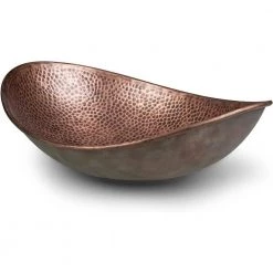 Monarch Abode 19 in. Hand Hammered Harbor Vessel Bathroom Sink in Pure Copper -Bathroom Sinks Sales oil rubbed bronze monarch abode vessel sinks 17086 1f 1000