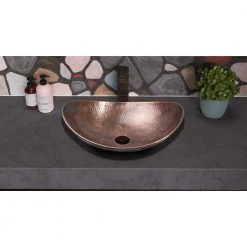 Monarch Abode 19 in. Hand Hammered Harbor Vessel Bathroom Sink in Pure Copper -Bathroom Sinks Sales oil rubbed bronze monarch abode vessel sinks 17086 44 1000