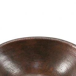 Premier Copper Products Self-Rimming Small Oval Hammered Copper Bathroom Sink in Oil Rubbed Bronze -Bathroom Sinks Sales oil rubbed bronze premier copper products drop in bathroom sinks lo17rdb 4f 1000