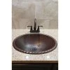Premier Copper Products Self-Rimming Oval Roped Rim Hammered Copper Bathroom Sink in Oil Rubbed Bronze -Bathroom Sinks Sales oil rubbed bronze premier copper products drop in bathroom sinks lo19rrdb 64 1000