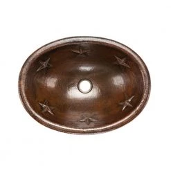Premier Copper Products Self-Rimming Oval Star Hammered Copper Bathroom Sink in Oil Rubbed Bronze 7 Premier Copper Products Self-Rimming Oval Star Hammered Copper Bathroom Sink in Oil Rubbed Bronze -Bathroom Sinks Sales oil rubbed bronze premier copper products drop in bathroom sinks lo19rstdb c3 1000