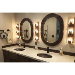 Premier Copper Products Under-Counter Oval Hammered Copper Bathroom Sink in Oil Rubbed Bronze