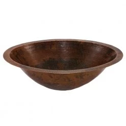 Premier Copper Products Under-Counter Master Bath Oval Hammered Copper Bathroom Sink in Oil Rubbed Bronze -Bathroom Sinks Sales oil rubbed bronze premier copper products undermount bathroom sinks lo20fdb 4f 1000