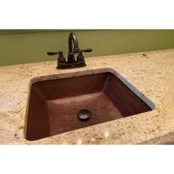 Premier Copper Products Under-Counter Rectangle Hammered Copper Bathroom Sink in Oil Rubbed Bronze 17 Premier Copper Products Under-Counter Rectangle Hammered Copper Bathroom Sink in Oil Rubbed Bronze -Bathroom Sinks Sales oil rubbed bronze premier copper products undermount bathroom sinks lrec19db 31 1000