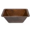 Premier Copper Products Under-Counter Rectangle Hammered Copper Bathroom Sink in Oil Rubbed Bronze -Bathroom Sinks Sales oil rubbed bronze premier copper products undermount bathroom sinks lrecdb 64 1000