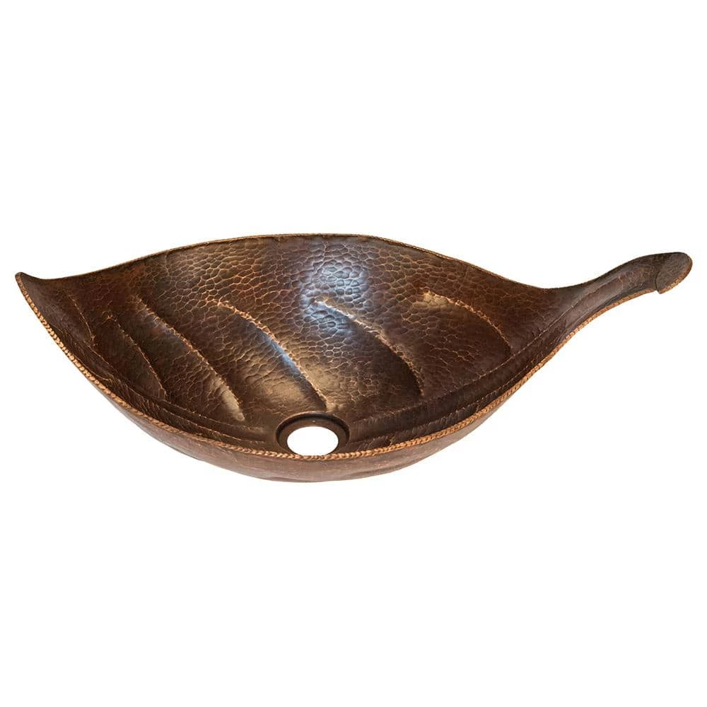 Premier Copper Products Leaf Hammered Copper Vessel Sink in Oil Rubbed Bronze 4 Premier Copper Products Leaf Hammered Copper Vessel Sink in Oil Rubbed Bronze - Image 2