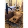 Premier Copper Products Rectangle 17 in. Wired Rim Hammered Copper Vessel Sink in Oil Rubbed Bronze -Bathroom Sinks Sales oil rubbed bronze premier copper products vessel sinks vrec17wdb 64 1000