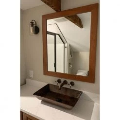 Premier Copper Products Rectangle 20 in. Hammered Copper Vessel Sink in Oil Rubbed Bronze -Bathroom Sinks Sales oil rubbed bronze premier copper products vessel sinks vrec2014db 40 1000
