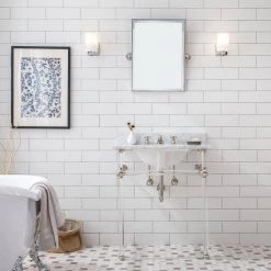 Water Creation Empire 30 in. Acrylic Wash Stand Legs with Polished Nickel Connectors -Bathroom Sinks Sales polished nickel pvd water creation console sinks ep30a 0500 44 1000