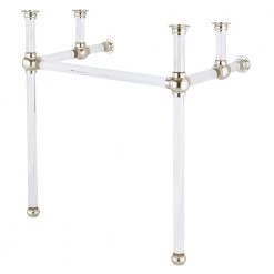 Water Creation Empire 30 in. Acrylic Wash Stand Legs with Polished Nickel Connectors