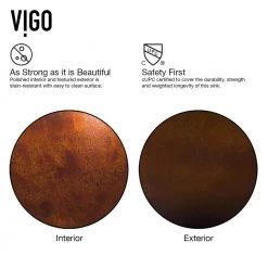 VIGO Glass Round Vessel Bathroom Sink in Russet Brown with Niko Faucet and Pop-Up Drain in Antique Rubbed Bronze 21 VIGO Glass Round Vessel Bathroom Sink in Russet Brown with Niko Faucet and Pop-Up Drain in Antique Rubbed Bronze -Bathroom Sinks Sales russet vigo vessel sinks vgt1077 66 1000