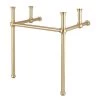 Water Creation Embassy 30 in. Brass Wash Stand Legs with Satin Brass Connectors -Bathroom Sinks Sales satin brass water creation console sinks eb30a 0600 64 1000
