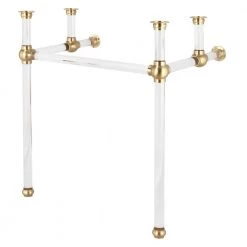 Water Creation Empire 30 in. Acrylic Wash Stand Legs with Satin Brass Connectors