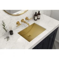 Ruvati Ariaso 16 in. x 11 in. Bathroom Sink Undermount Gold Polished Brass Stainless Steel 13 Ruvati Ariaso 16 in. x 11 in. Bathroom Sink Undermount Gold Polished Brass Stainless Steel -Bathroom Sinks Sales satin gold finish ruvati undermount bathroom sinks rvh6107gg 40 1000