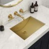 Ruvati Ariaso 18 in. Bathroom Sink Undermount Gold Polished Brass Stainless Steel 2 Ruvati Ariaso 18 in. Bathroom Sink Undermount Gold Polished Brass Stainless Steel -Bathroom Sinks Sales satin gold ruvati undermount bathroom sinks rvh6110gg 64 1000