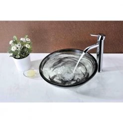 ANZZI Mezzo Series Vessel Sink with Pop-Up Drain in Slumber Wisp -Bathroom Sinks Sales slumber wisp anzzi vessel sinks ls az054 66 1000