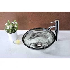 ANZZI Mezzo Series Vessel Sink with Pop-Up Drain in Slumber Wisp -Bathroom Sinks Sales slumber wisp anzzi vessel sinks ls az054 77 1000