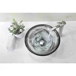 ANZZI Mezzo Series Vessel Sink with Pop-Up Drain in Slumber Wisp -Bathroom Sinks Sales slumber wisp anzzi vessel sinks ls az054 c3 1000