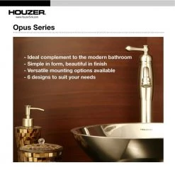 HOUZER Opus Series 13.6 in. Top Mount Single Bowl Lavatory Sink with Overflow in Stainless Steel -Bathroom Sinks Sales stainless steel houzer drop in bathroom sinks chto 1800 1 44 1000