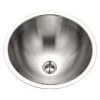 HOUZER Opus Series 16.8 in. Conical Top Mount Single Bowl Lavatory Sink with Overflow in Stainless Steel -Bathroom Sinks Sales stainless steel houzer drop in bathroom sinks crto 1620 1 64 1000