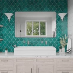 ALFI BRAND 48 in. Trough Vessel Sink Basin in White -Bathroom Sinks Sales white alfi brand drop in bathroom sinks ab48tr 1f 1000