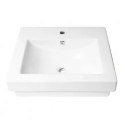 ALFI BRAND 23.63 in. Drop In Bathroom Sink in White -Bathroom Sinks Sales white alfi brand drop in bathroom sinks abc701 1f 1000