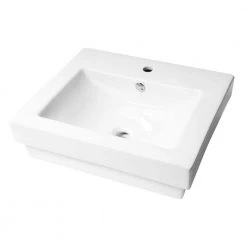 ALFI BRAND 23.63 in. Drop In Bathroom Sink in White