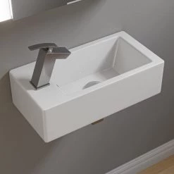 ALFI BRAND Wall-Mounted Bathroom Sink in White