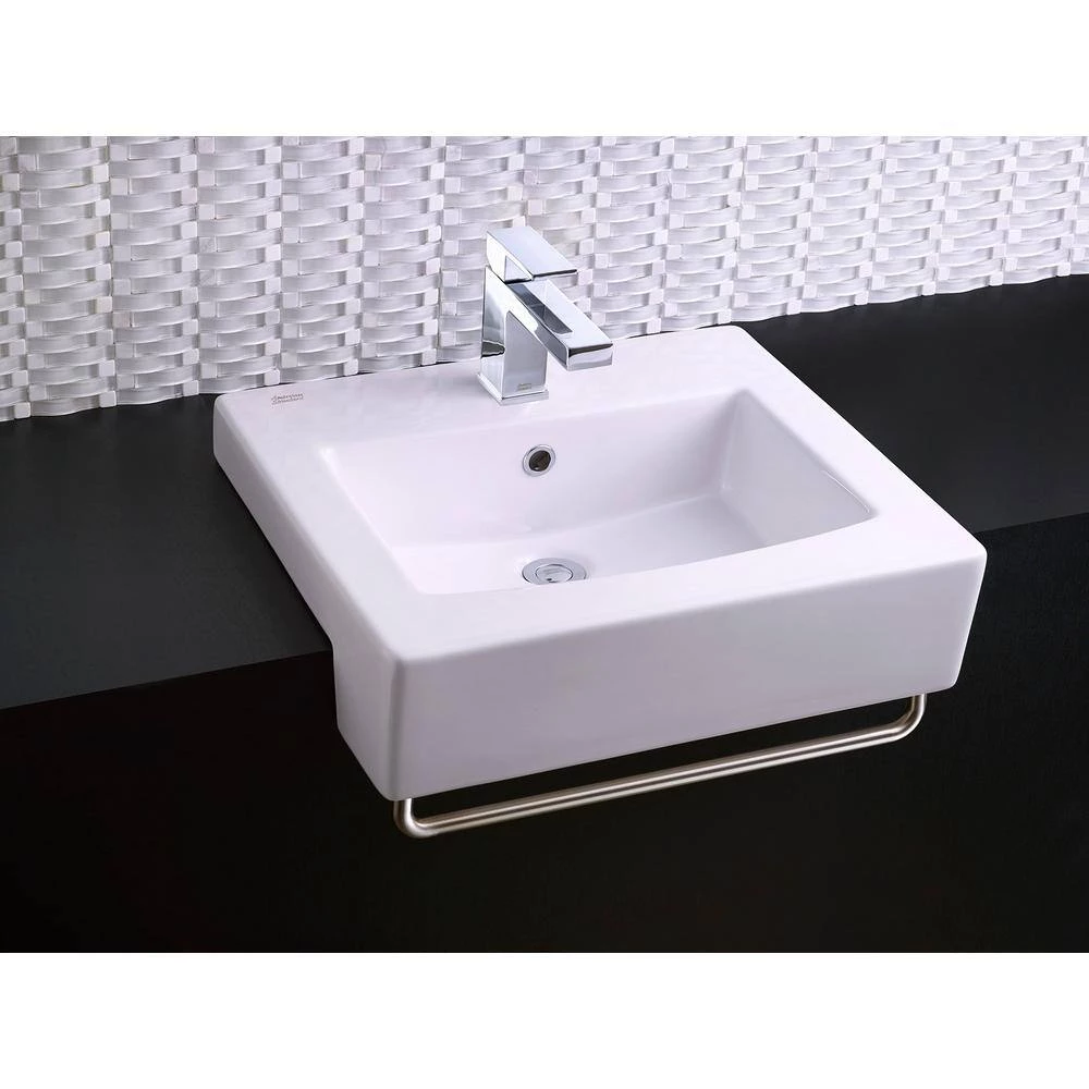 American Standard Boxe 19.75 in. Center Hole Only Countertop Bathroom Sink in White 6 American Standard Boxe 19.75 in. Center Hole Only Countertop Bathroom Sink in White - Image 4