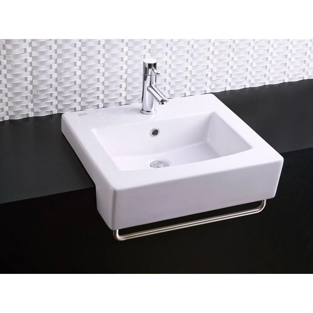American Standard Boxe 19.75 in. Center Hole Only Countertop Bathroom Sink in White 7 American Standard Boxe 19.75 in. Center Hole Only Countertop Bathroom Sink in White - Image 5