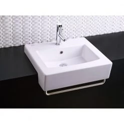 American Standard Boxe 19.75 in. Center Countertop Bathroom Sink in White -Bathroom Sinks Sales white american standard drop in bathroom sinks 0342008 020 44 1000