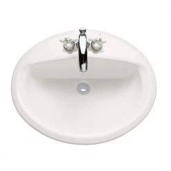 American Standard Aqualyn Less Overflow Countertop Bathroom Sink with 4 in. Faucet Holes in White 8 American Standard Aqualyn Less Overflow Countertop Bathroom Sink with 4 in. Faucet Holes in White -Bathroom Sinks Sales white american standard drop in bathroom sinks 0476928 020 4f 1000
