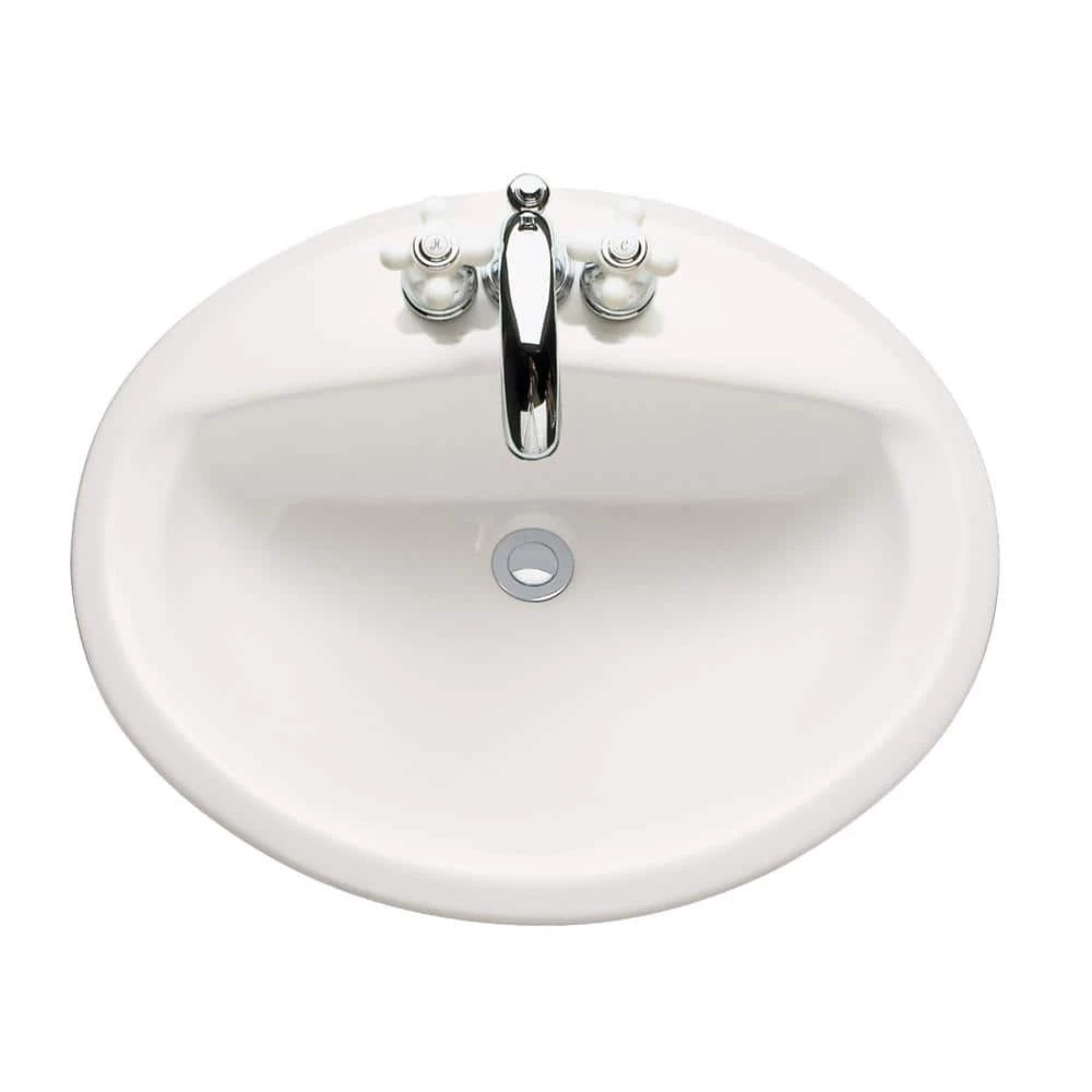 American Standard Aqualyn Less Overflow Countertop Bathroom Sink with 4 in. Faucet Holes in White 5 American Standard Aqualyn Less Overflow Countertop Bathroom Sink with 4 in. Faucet Holes in White - Image 3