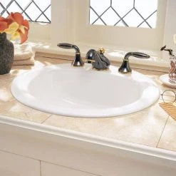 American Standard Rondalyn Self-Rimming Bathroom Sink in White -Bathroom Sinks Sales white american standard drop in bathroom sinks 0491 019 020 31 1000