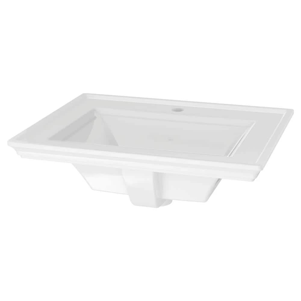 American Standard Town Square S Center Hole 24 in. Countertop Bathroom Sink in White 4 American Standard Town Square S Center Hole 24 in. Countertop Bathroom Sink in White - Image 2